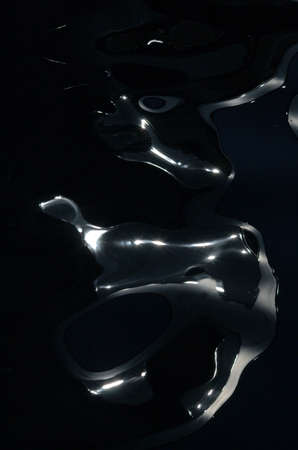 Abstract Reflections: liquid mercury 04の写真素材