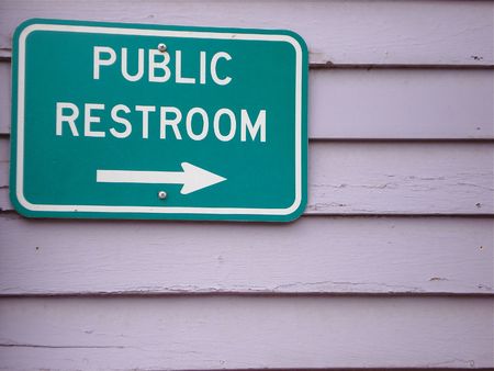 Public Restroom Signの写真素材