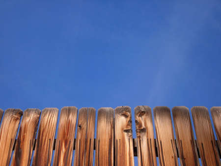 Wooden Fence and Blue Sky                              の写真素材