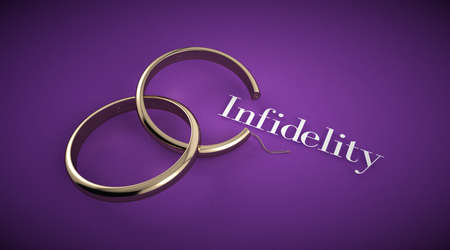 Two wedding rings, one of them open to infidelity