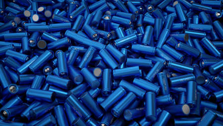 The problem of the residuals of the lithium ion cells (Blue version)の写真素材