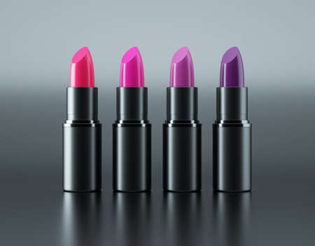 Varied lipstick red and violet