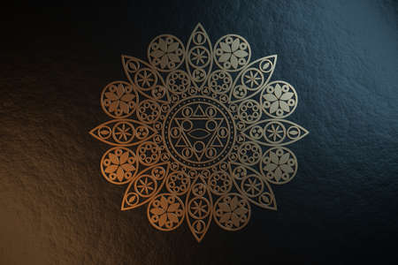 Golden metal mandala