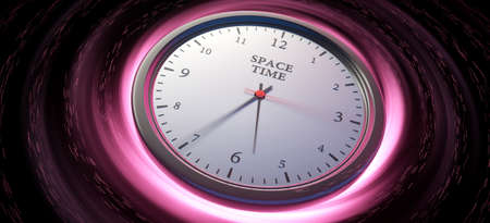 Clock in movement. The endless spiral of space time.の写真素材