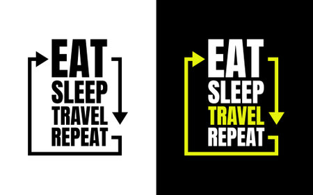 Eat sleep travel quote. Motivational typography. Inspirational quote.のイラスト素材