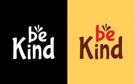 Be kind. Sticker for social media content. Vector hand drawn illustration design. Typography.のイラスト素材