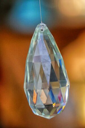 Glass crystal with internal reflectionsの写真素材