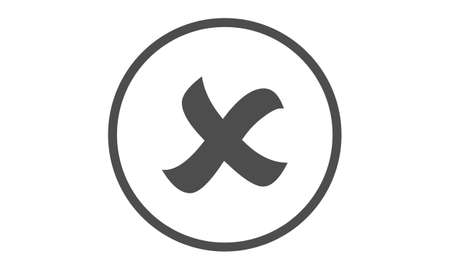 cross mark icon minimalistのイラスト素材