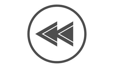 backward web icon minimalistのイラスト素材
