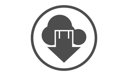 download cloud web icon minimalistのイラスト素材