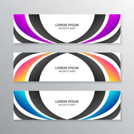 Business Banner Template, Layout Background Design, Corporate Geometric web header or footer in gradient color Vectorのイラスト素材