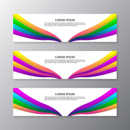 Business Banner Template with Colorful Gradient Style, Layout Modern Design, Corporate web header or footer Vector templateのイラスト素材