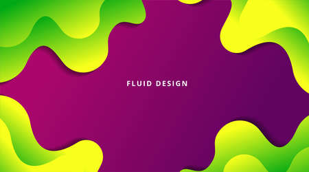 Dynamic Fluid Gradient Background Liquid Shape Composition, for business corporate, brochure, flyer, wallpaper, banner, presentation vector templateのイラスト素材