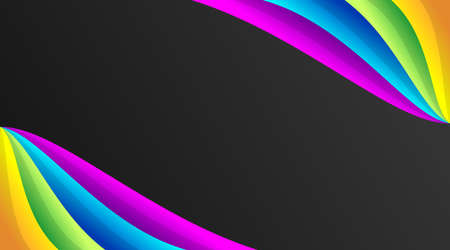 Black Background With Colorful Gradient Layout Design Template New Trend Vector, Suitable for Corporate Company Advertising, Header, Web Page, Landing Pageのイラスト素材