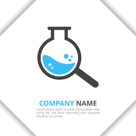 Research Lab Logo Design icon Concept, modern for your brand, company, corporate vector templateのイラスト素材