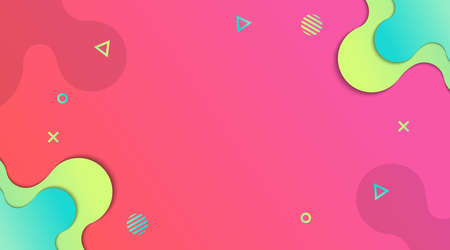 Dynamic Modern Fluid gradient background with shapes composition, for corporate business, advertising, landing page, backdropのイラスト素材