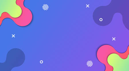 Dynamic Modern Fluid gradient background with shapes composition, for corporate business, advertising, landing page, backdropのイラスト素材