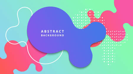 Abstract Liquid Fluid Gradient Dynamic Background Template suitable for poster, banner, flyer, magazine, brochure, backdrop, presentationのイラスト素材