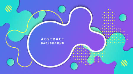Abstract Liquid Fluid Gradient Dynamic Background Template suitable for poster, banner, flyer, magazine, brochure, backdrop, presentationのイラスト素材