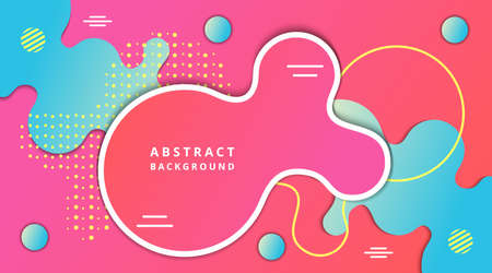 Abstract Liquid Fluid Gradient Dynamic Background Template suitable for poster, banner, flyer, magazine, brochure, backdrop, presentationのイラスト素材