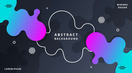 Dynamic Fluid Style Modern Background Templates suitable for poster, cover, banner, layout, wallpaper, flyer, presentation, brochureのイラスト素材
