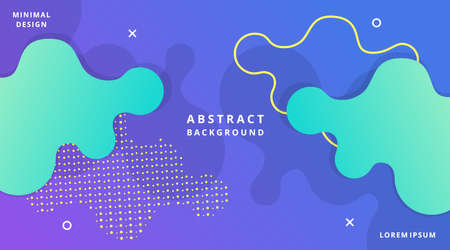 Dynamic Modern Fluid Style Background Liquid Shape suitable for poster, cover, banner, layout, wallpaper, flyer, presentation, landscape landing pageのイラスト素材