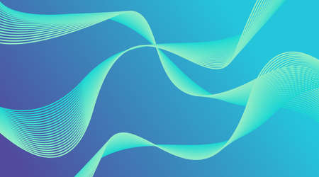 Gradient Wave Lines Background Layout Template suitable for Web Banner, Landing Page, Flyer, Poster, Brochure, Presentationのイラスト素材