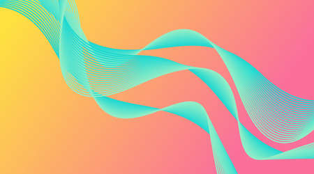 Gradient Wave Lines Background Layout Template suitable for Web Banner, Landing Page, Flyer, Poster, Brochure, Presentationのイラスト素材