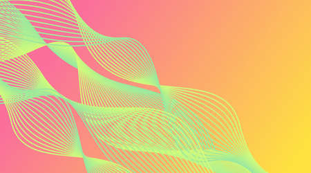 Gradient Wave Lines Background Layout Template suitable for Web Banner, Landing Page, Flyer, Poster, Brochure, Presentationのイラスト素材