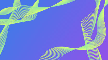 Dynamic Gradient Wave Lines Background For Promotion Product, Advertising, Banner, Landing Pageのイラスト素材