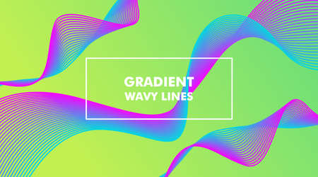 Gradient Wavy Lines Background Layout Template suitable for Web Banner, Landing Page, Flyer, Poster, Brochure, Presentationのイラスト素材