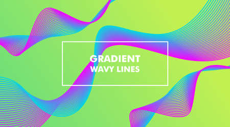 Gradient Wavy Lines Background Layout Template suitable for Web Banner, Landing Page, Flyer, Poster, Brochure, Presentationのイラスト素材