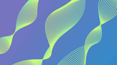 Gradient Wave Lines Background Layout Template suitable for Web Banner, Landing Page, Flyer, Poster, Brochure, Presentationのイラスト素材