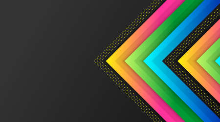 Black Background With Colorful Gradient Layout Design Template New Trend Vector, Suitable for Corporate Company Advertising, Header, Web Page, Landing Pageのイラスト素材