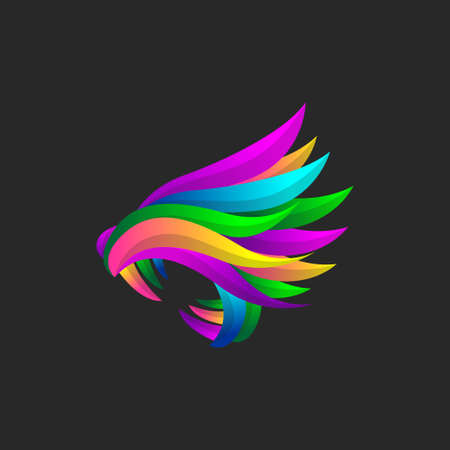 Tiger Logo with Colorful Gradient style, modern design, for company corporate vector templateのイラスト素材