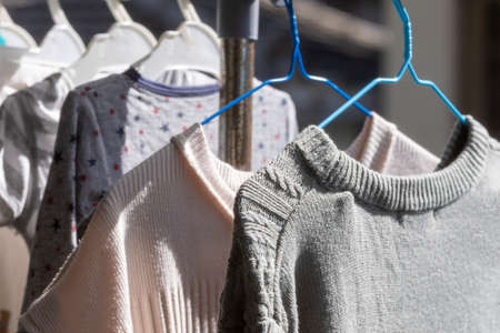Laundry dried in sunny placesの写真素材