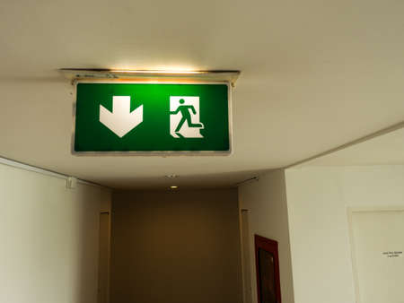 fire exit signageの写真素材