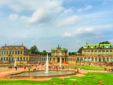 The view to the Zwinger Palace in Dresden, Germanyのeditorial素材
