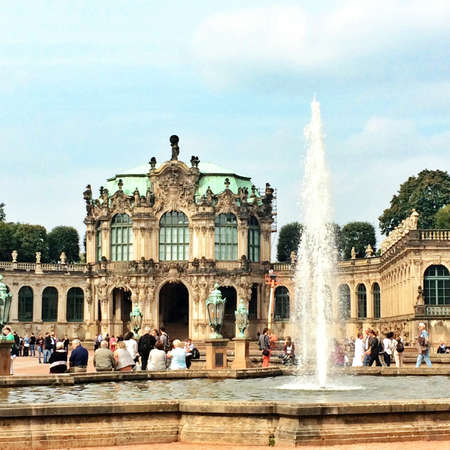 Beautiful well in the Zwinger Palace in Dresden, Germanyのeditorial素材