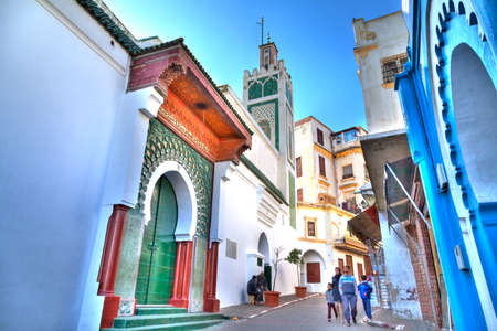 The glorious Big Mosque in the heart of the medina of Tangier in the Kingdom of Morocco in Africaのeditorial素材