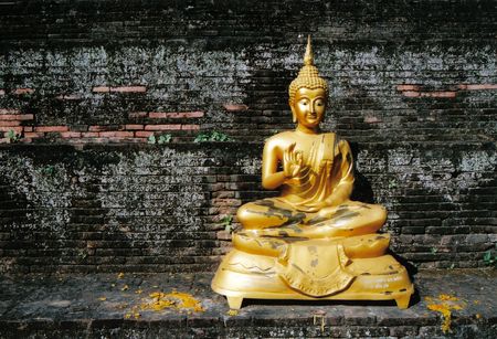 Gold buddha statueの写真素材