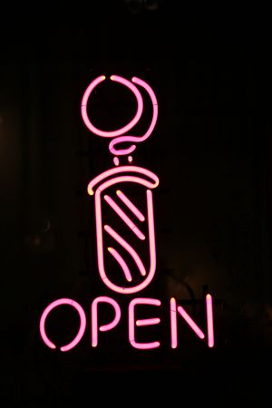 Neon open signの写真素材