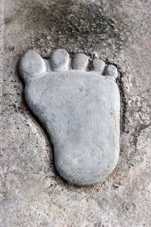Single foot printの写真素材