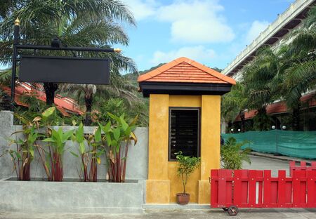 Colorful architecture - hotel entranceの写真素材