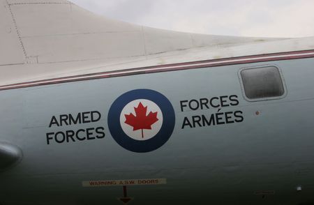 Close-up of a Royal Canadian Air Force aircraft