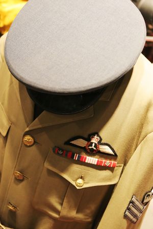 Close-up of a Royal Canadian Air Force uniform.