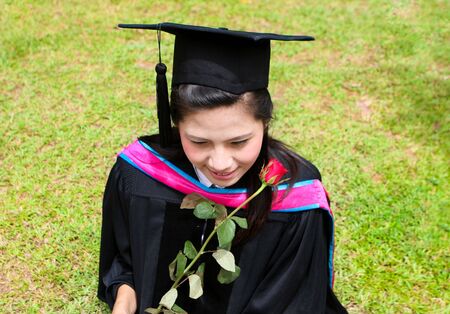 Asian university graduate