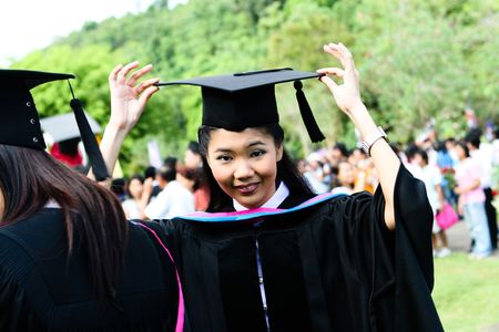 Asian university graduateの写真素材