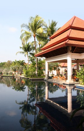 Tropical resort in Thailand - travel and tourism.のeditorial素材