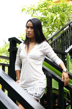 Portrait of an attractive Asian woman.の写真素材